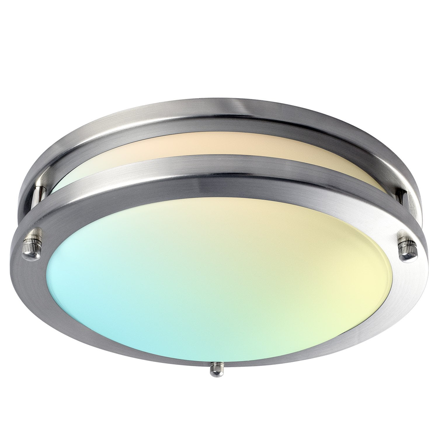 Luxrite 10 Inch Dimmable LED Flush Mount Ceiling Light, 14W, Variable Color Temperature, 1050 Lumens