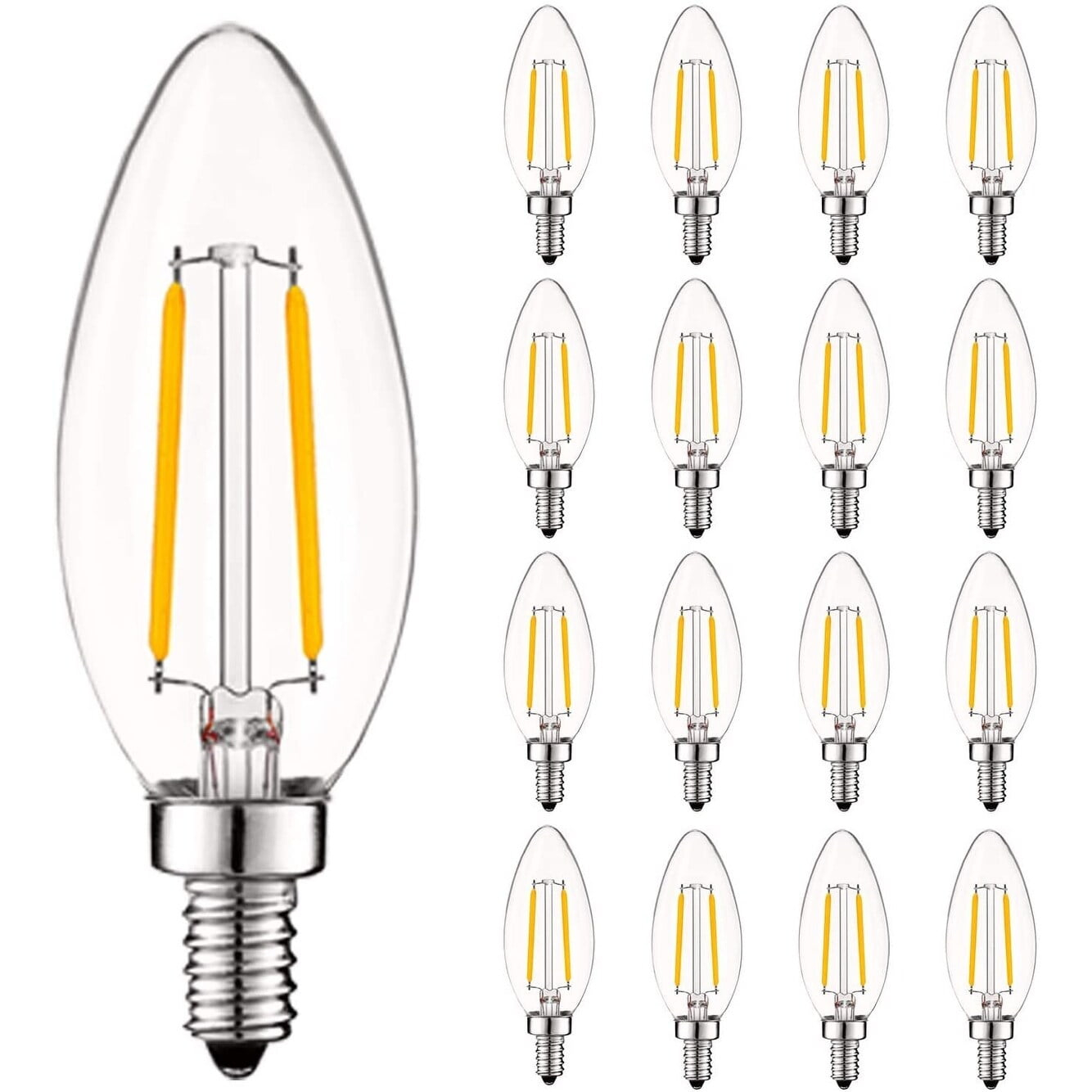 4 Watt (40 Watt Equivalent), B11 LED, Dimmable Light Bulb, E12/Candelabra Base