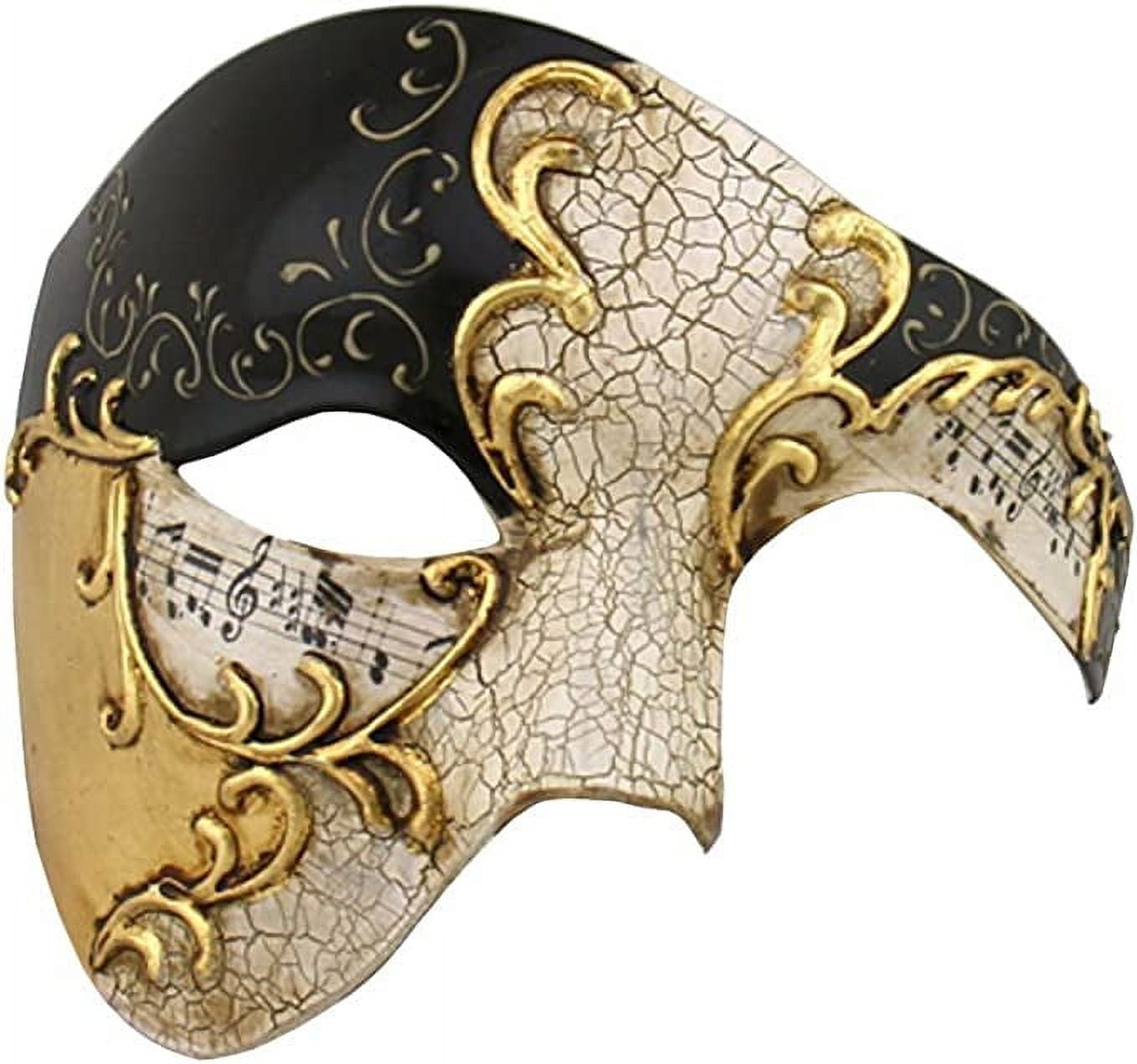 Luxury Mask Vintage Phantom of the Opera Mask ? Venetian Half Face Mask ? Costume Party, Masquerade Ball Carnival Mardi Gras