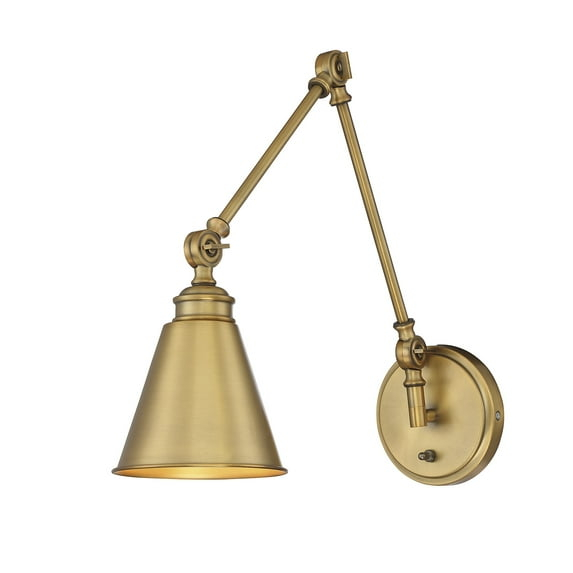 Savoy House Morland 1 - Light Swing Arm Lamp in  Warm Brass