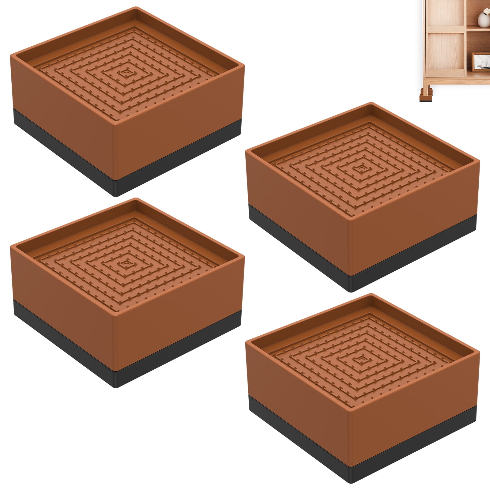 4 Pcs Bed Lifts Furniture Risers Recliner Monitor Table Chair