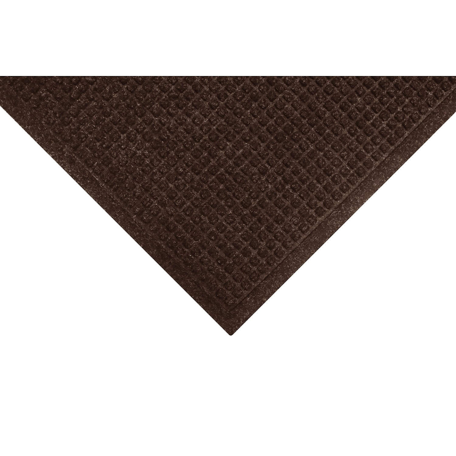 M + A Matting M+A Matting WaterHog Squares Fashion Mat Universal Cleated 3' x 5' Dark Brown