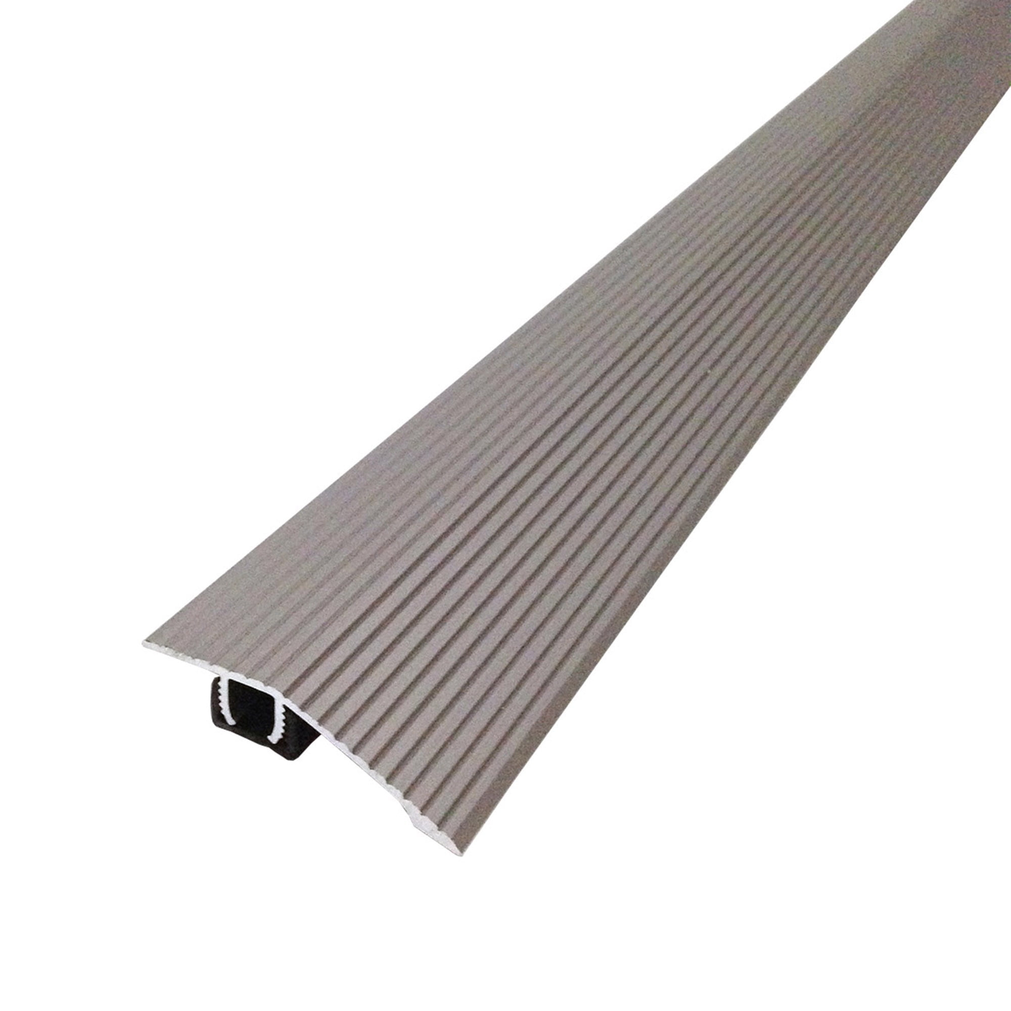 M-D Building Products 43318 1-7/8 In. X 36 In. Satin Nickel Aluminum CINCH® Reducer Fluted w/Snaptrack