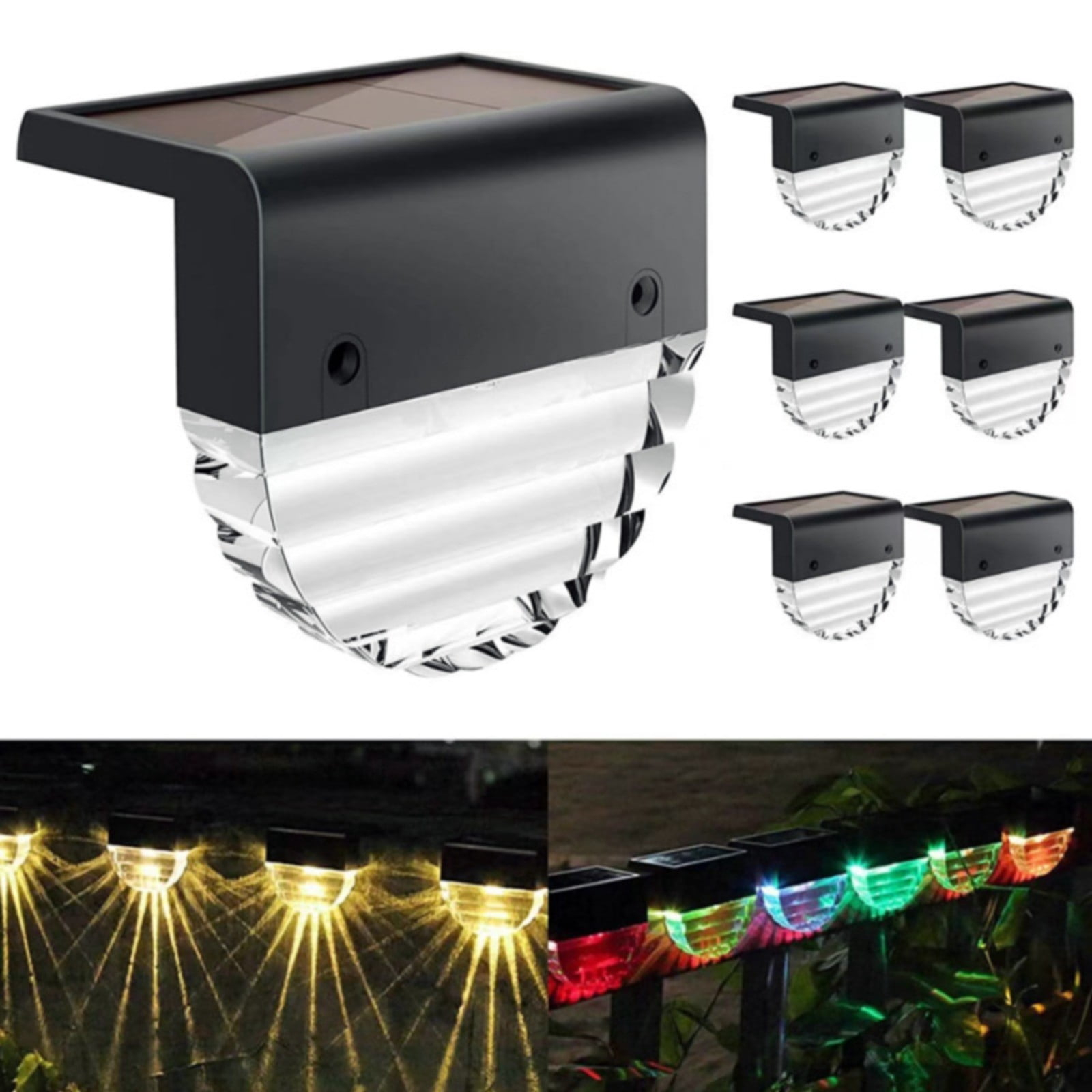 Clearance Sale! Lssam Garden Lamp Outdoor Solar Lamp 6 Solar Lights For Outdoor Garden LED Garden Lights For Patio Decoration Terrace Passageway Steps And Stairs 2 Mode LED Warm White/color Lighting