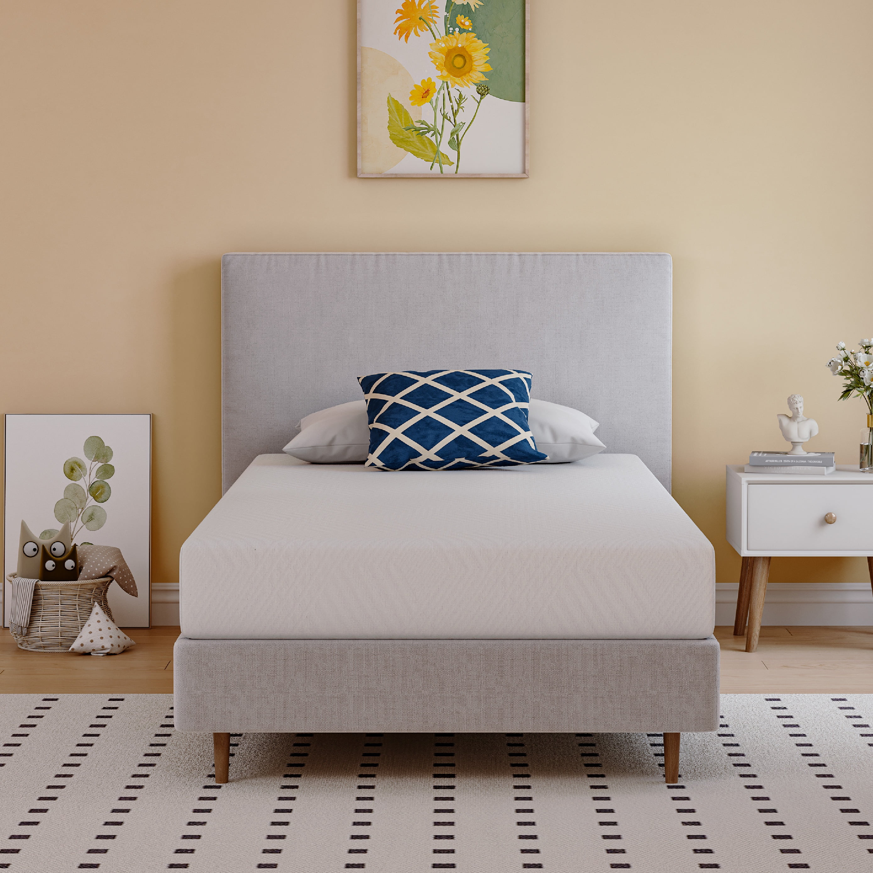 MLILY Twin Mattress in a Box, 6 inch Mattresses for Kids Bed Single Size Daybed Individual Bunk, Memory Foam Medium Firm