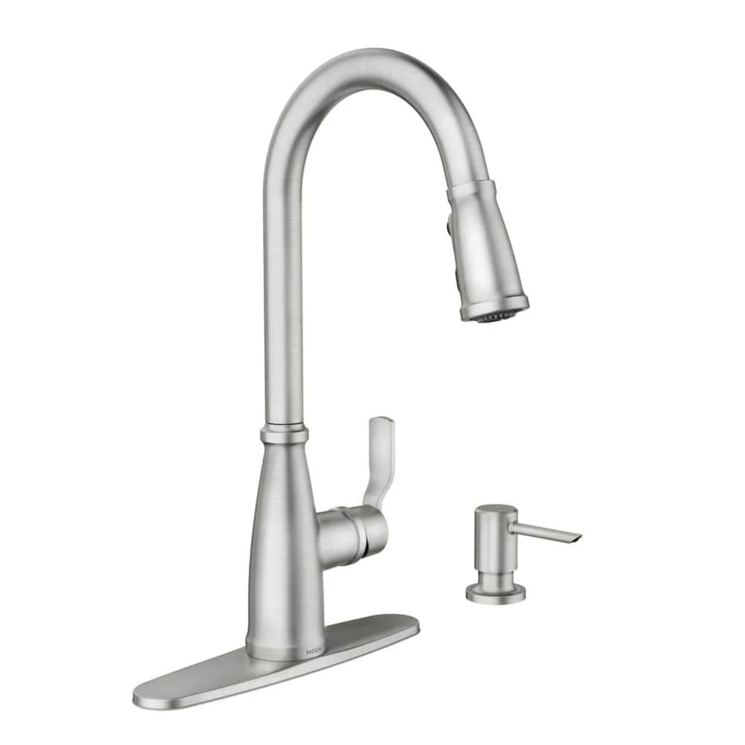 Moen Nolia 1-Handle Pull-Down High Arc Kitchen Faucet, Spot Resistant Stainless