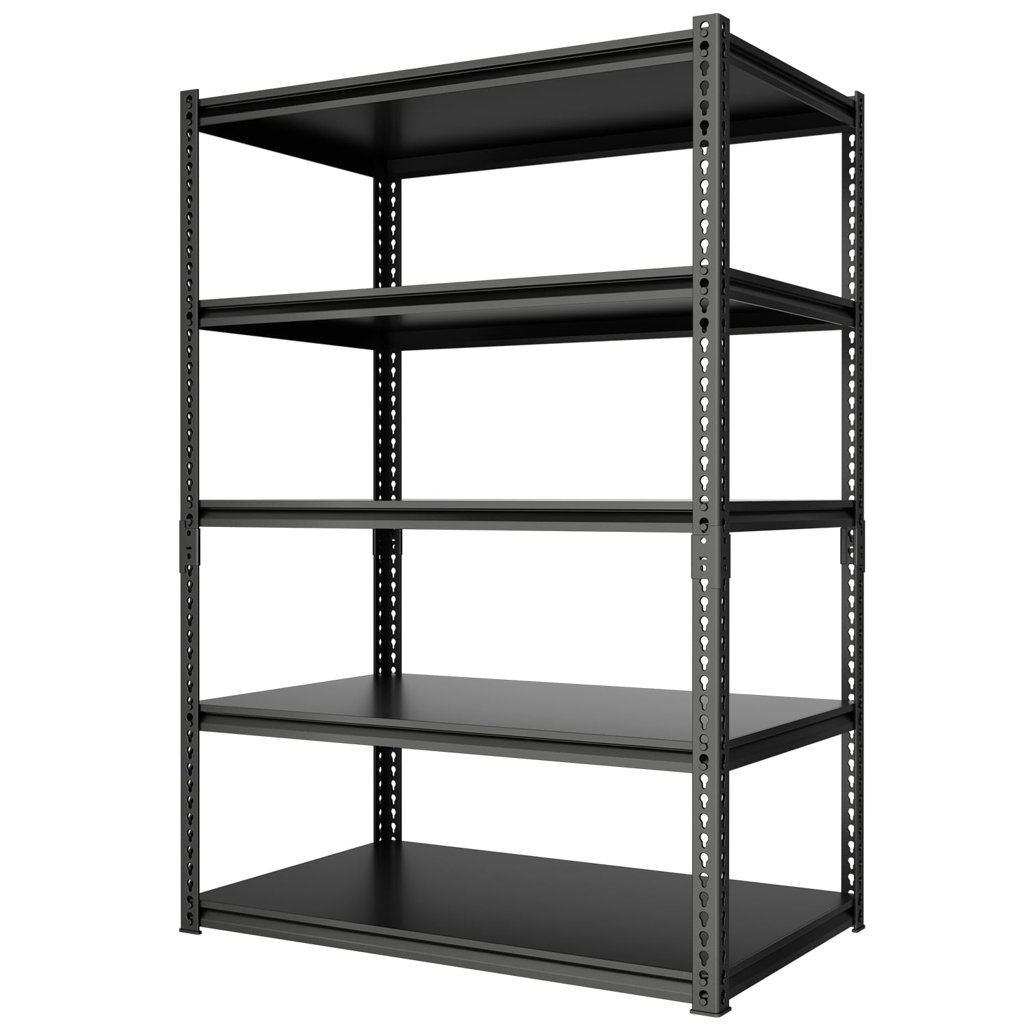 MOPHOTO 5-Tier Metal Storage Shelves - 36W x 16D x 72H Inches, Adjustable Garage Shelving, 1100 lb Total Capacity, 220 lb Per Shelf, Black