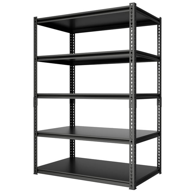 MOPHOTO 5-Tier Metal Storage Shelves - 36W x 16D x 72H Inches, Adjustable Garage Shelving, 1100 lb Total Capacity, 220 lb Per Shelf, Black