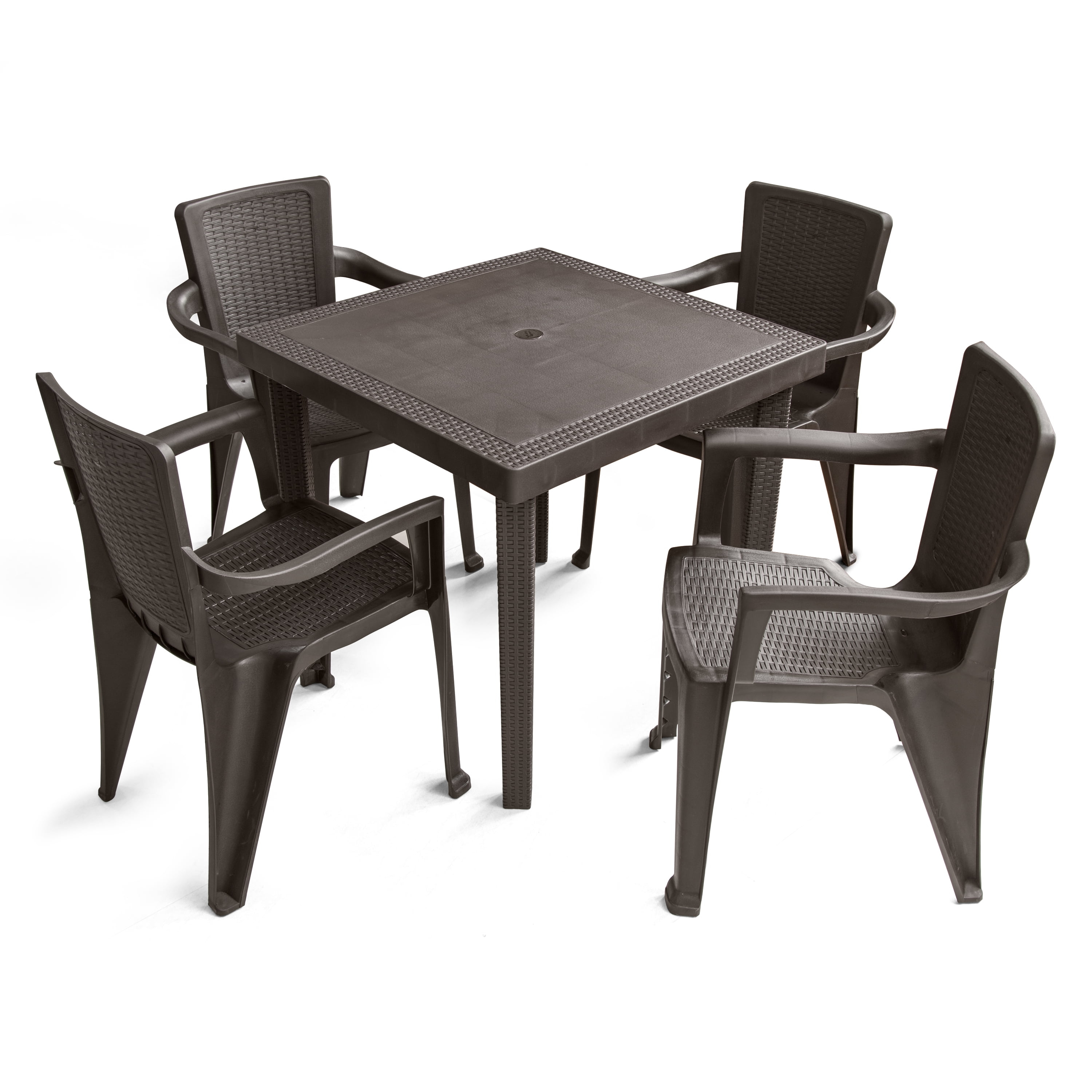 MQ INFINITY 5 - Piece Chair and Table Set, Espresso