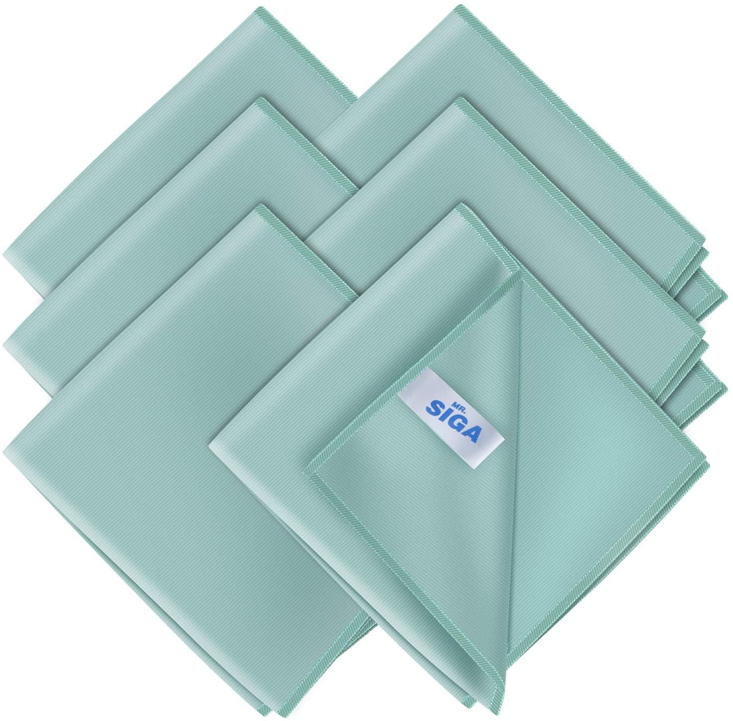 MR.Siga Ultra Fine Microfiber Cloths for Home, Car, and Glass,Pack of 6, 35 x 40 cm 13.7" x 15.7"