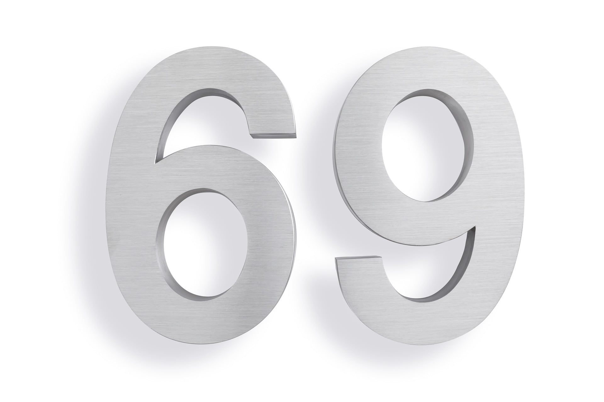 MSH Modern Stainless Hardware 6 Inch 3D Stainless Steel House Number 6/9