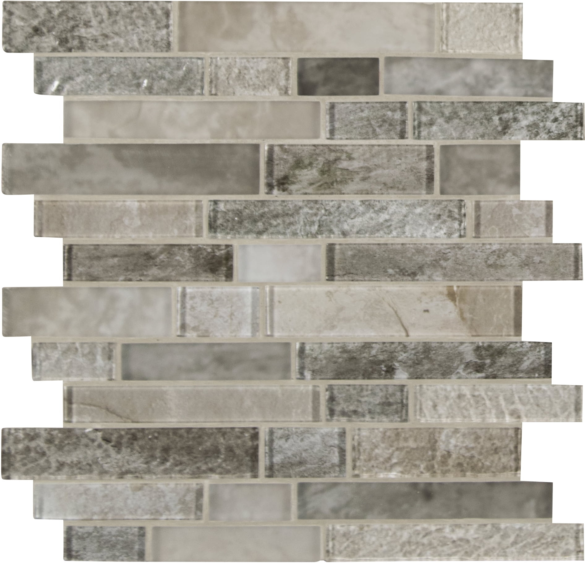 MSI Savoy Interlocking 12 in. x 12 in. x 8 mm Glass Mesh-Mounted Mosaic Tile (10 sq. ft. / case)