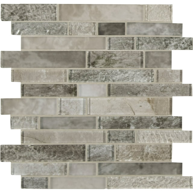 MSI Savoy Interlocking 12 in. x 12 in. x 8 mm Glass Mesh-Mounted Mosaic Tile (10 sq. ft. / case)