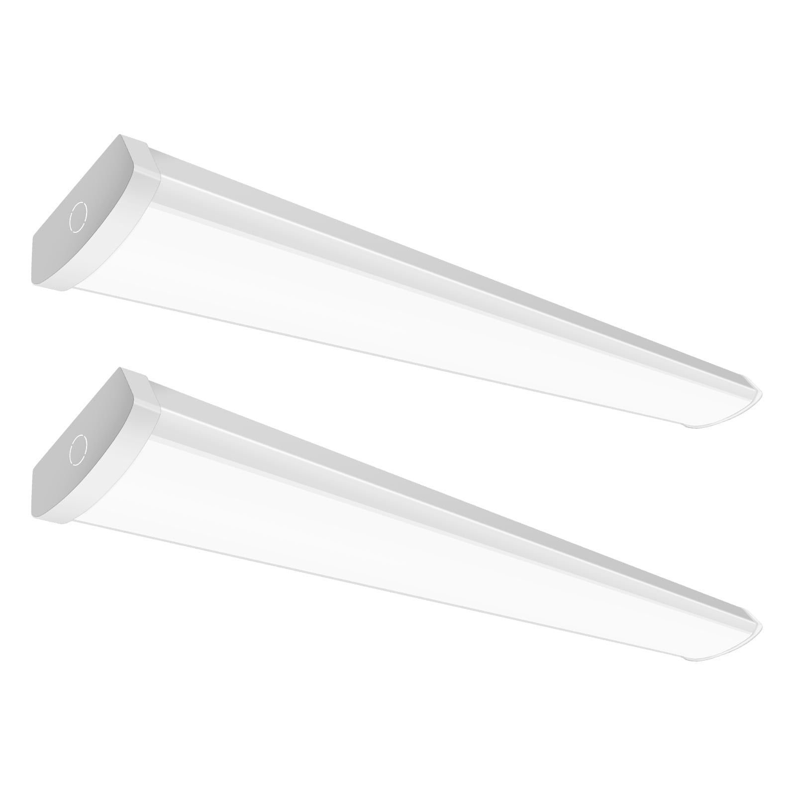 MW LIGHTING 2PK 4FT LED Wraparound Light Fixture, 5520 Lumens Dimmable