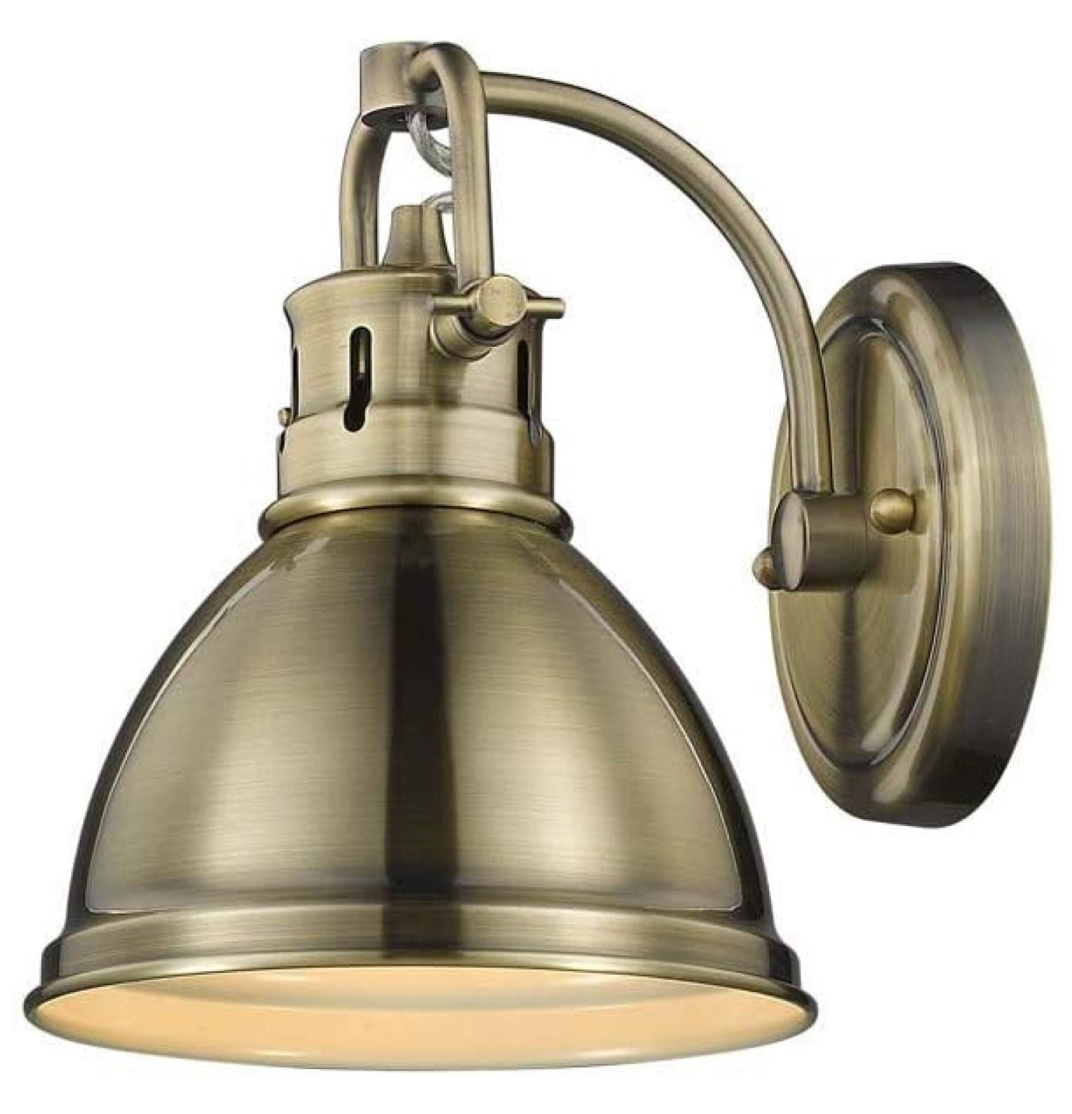 Golden Lighting Duncan 1-Light Wall Sconce in Aged Brass