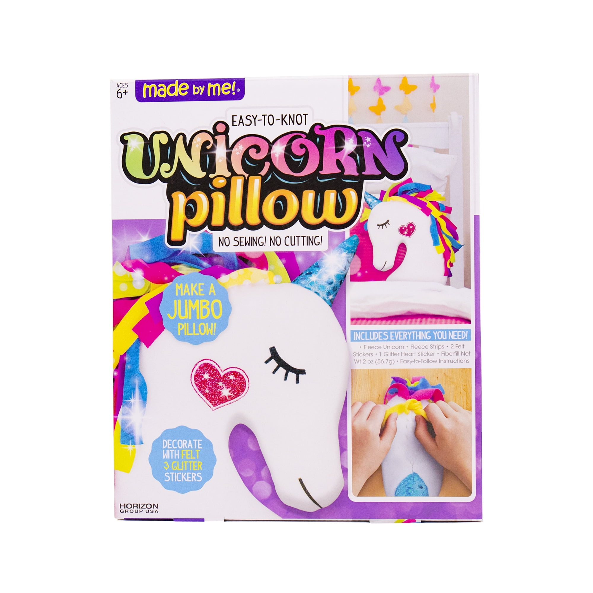 Made by Me Multicolor Unicorn Pillow, Boys and Girls, Child, Ages 6+