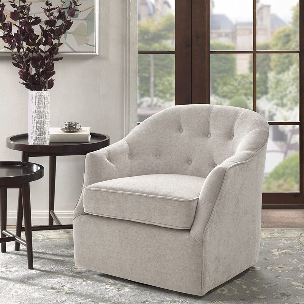 Madison Park Calvin Swivel Chair with Natural Finish MP103-1072