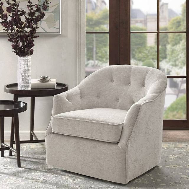 Madison Park Calvin Swivel Chair with Natural Finish MP103-1072