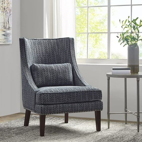 Madison Park Transitional Chase Accent Chair with Navy Finish MP100-0933