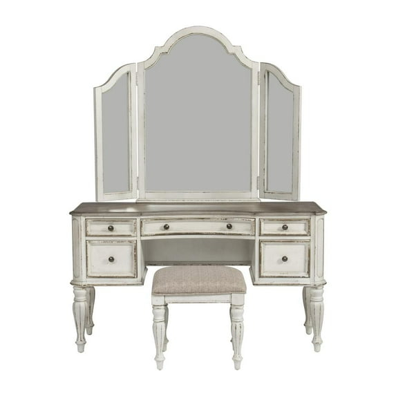 Magnolia Manor White 3 Piece Vanity Set