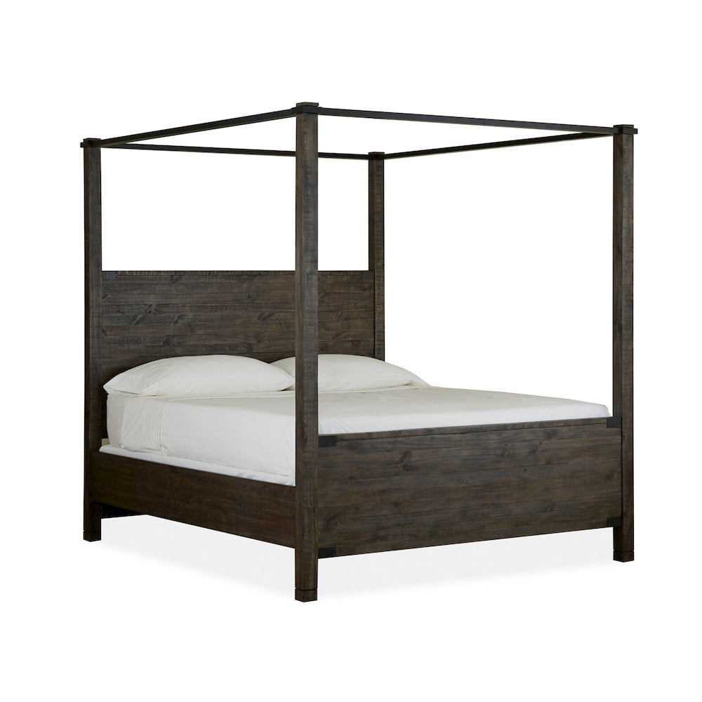 Magnussen Abington King Poster Bed in Weathered Charcoal