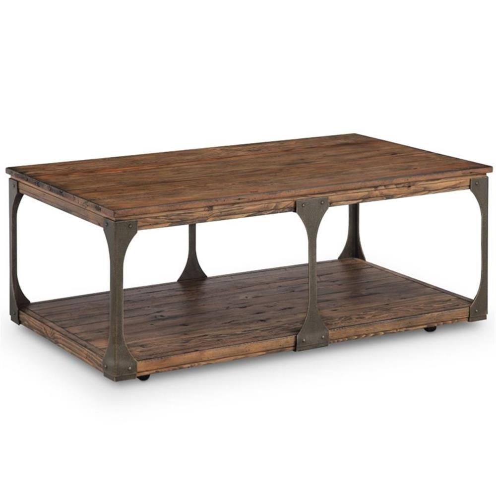 Magnussen Montgomery Industrial Mobile Coffee Table in Bourbon