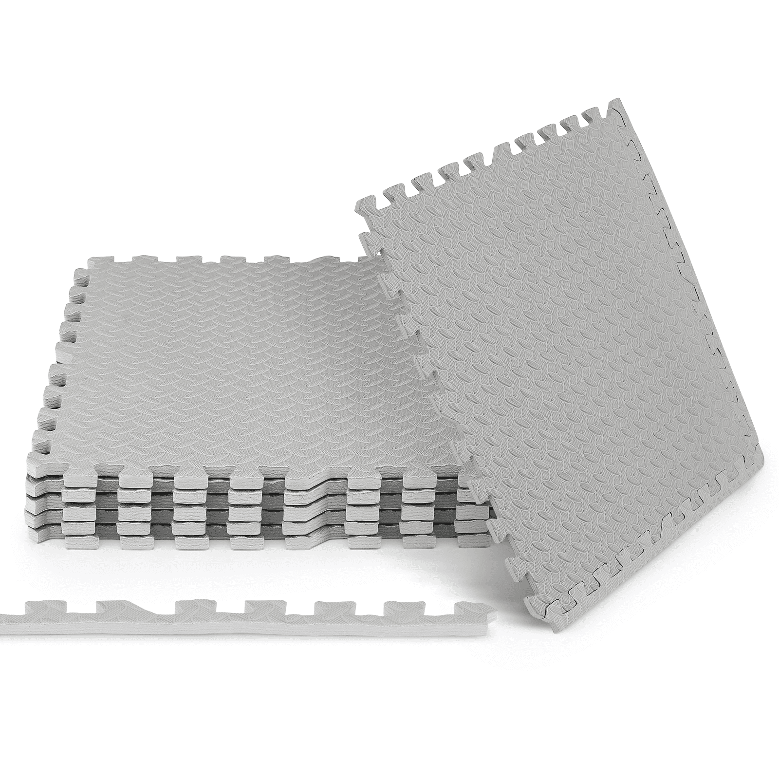 Magshion 6 Pack Puzzle Exercise Mat, 1/2" Thick EVA Foam Interlocking Floor Tiles for Home Gym, 24 sq. ft., Gray