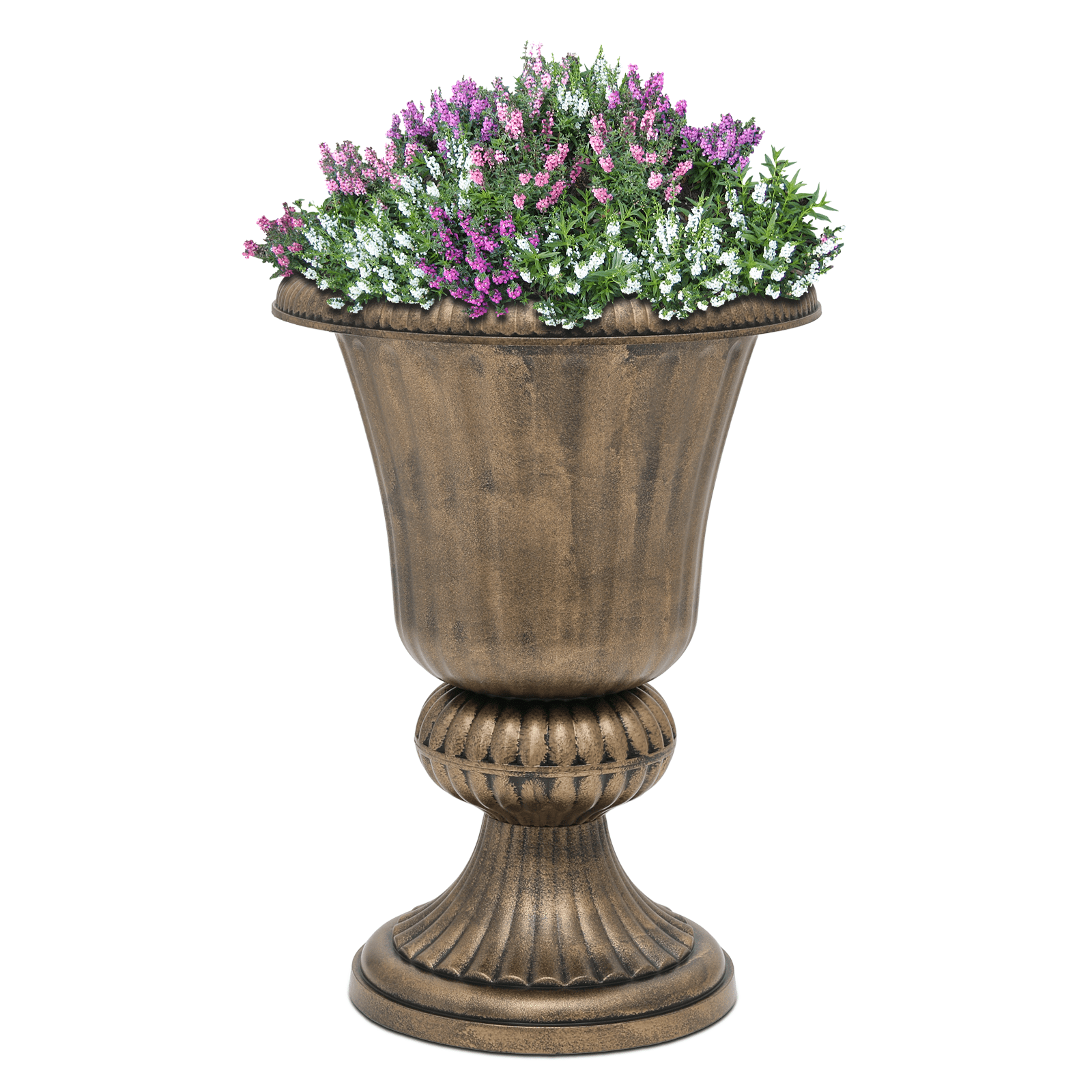 Magshion Urn Planter Flower Pot Vase Outdoor Garden Ironplanters Front Column Wedding Pots Tall Door Moroccan Classic Bronze Stand