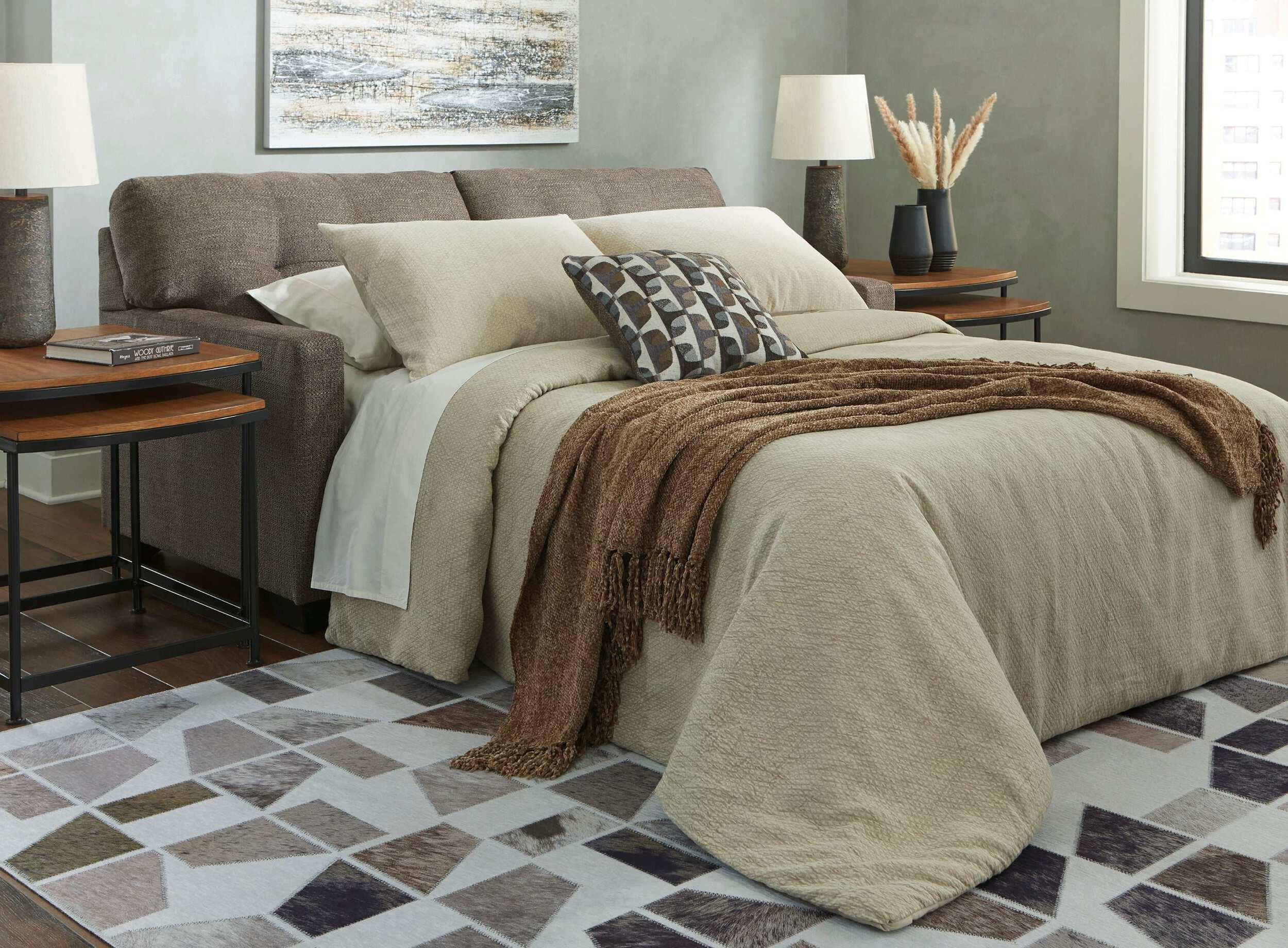 Ashley Furniture Mahoney Chocolate Full Sofa Sleeper