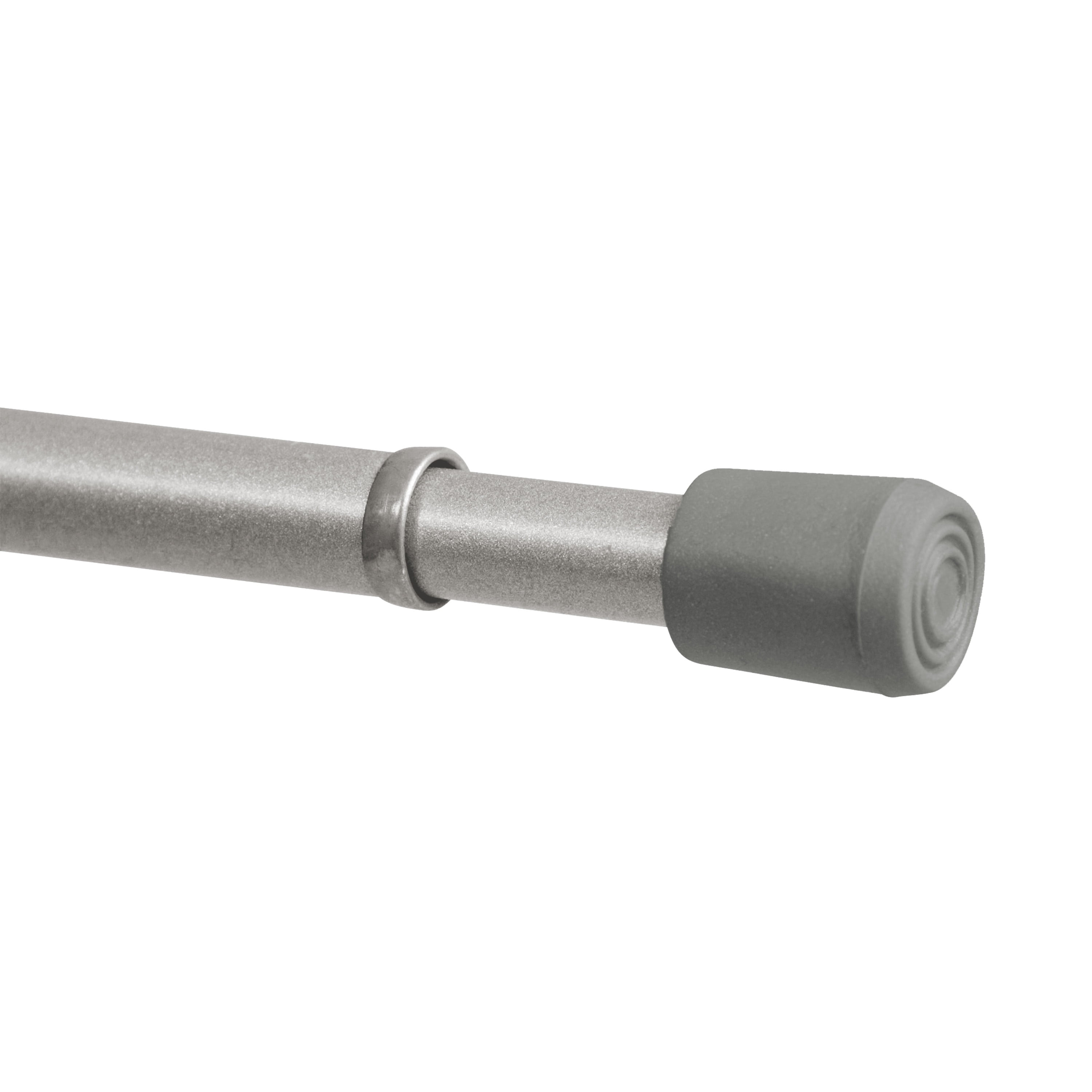 Mainstays 18-28 in. Adjustable Spring Tension Curtain Rod, 7/16 in. Diameter Steel Tube, Chrome Finish