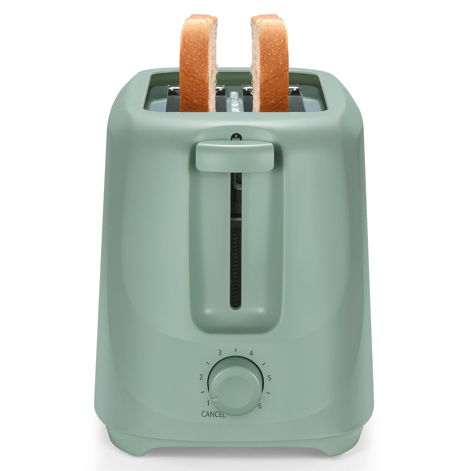 Mainstays 2-Slice Toaster with 6 Shade Settings and Removable Crumb Tray, Sage Green