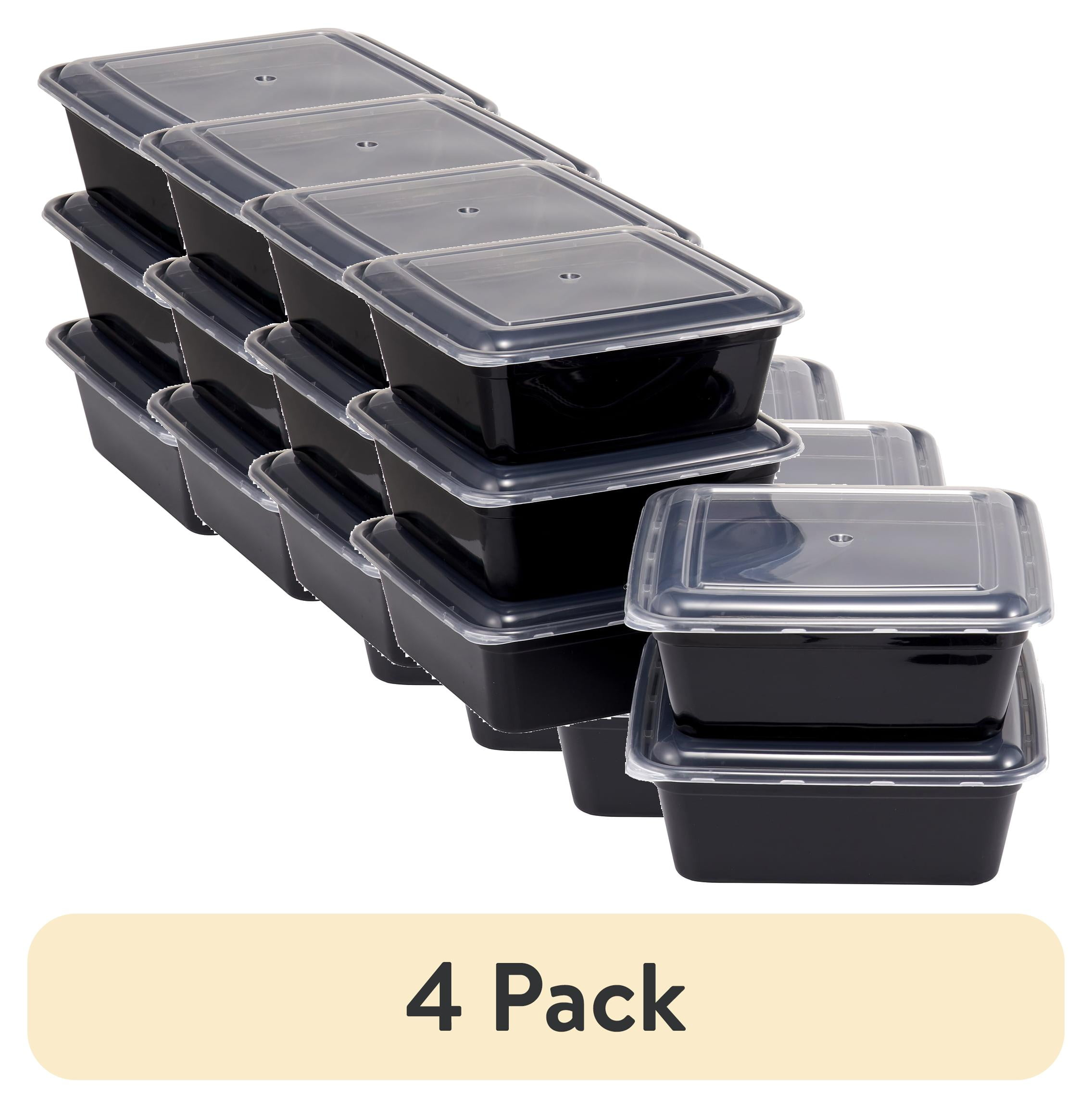 Mainstays 8 Cup Tall Square Meal Prep Food Storage Container, 5 Pack