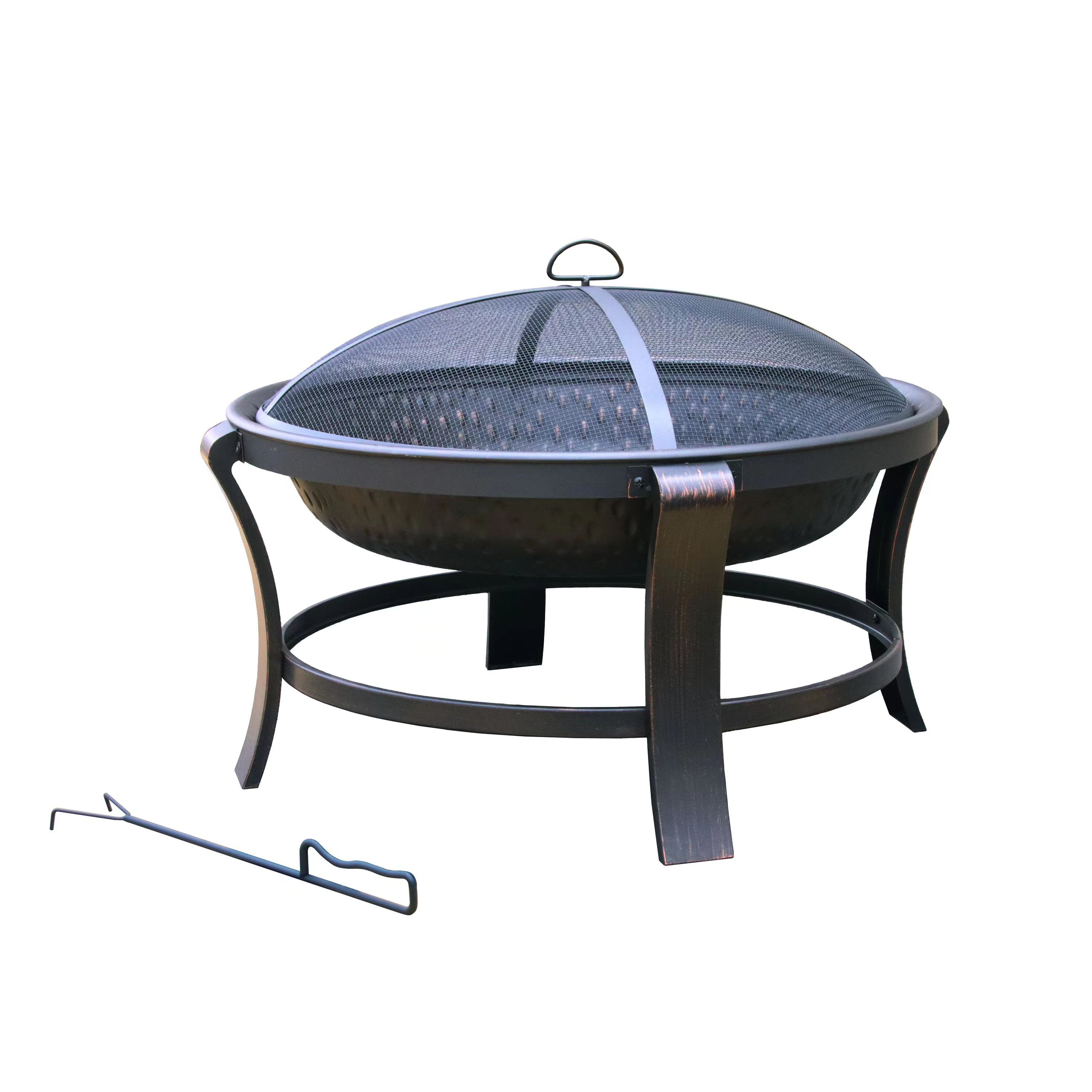 Mainstays Deep 30" Steel Fire Pit, Antique Bronze