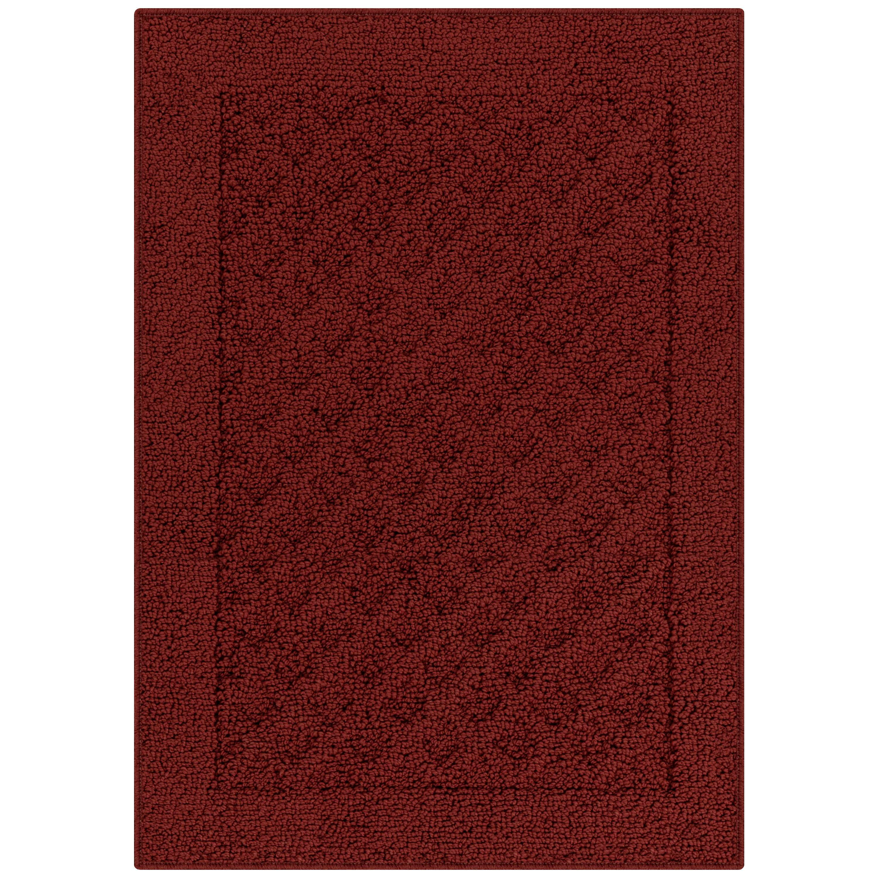 Mainstays Dylan Solid Diamond Olefin Red Indoor Accent Rug, 1'8"x2'6"