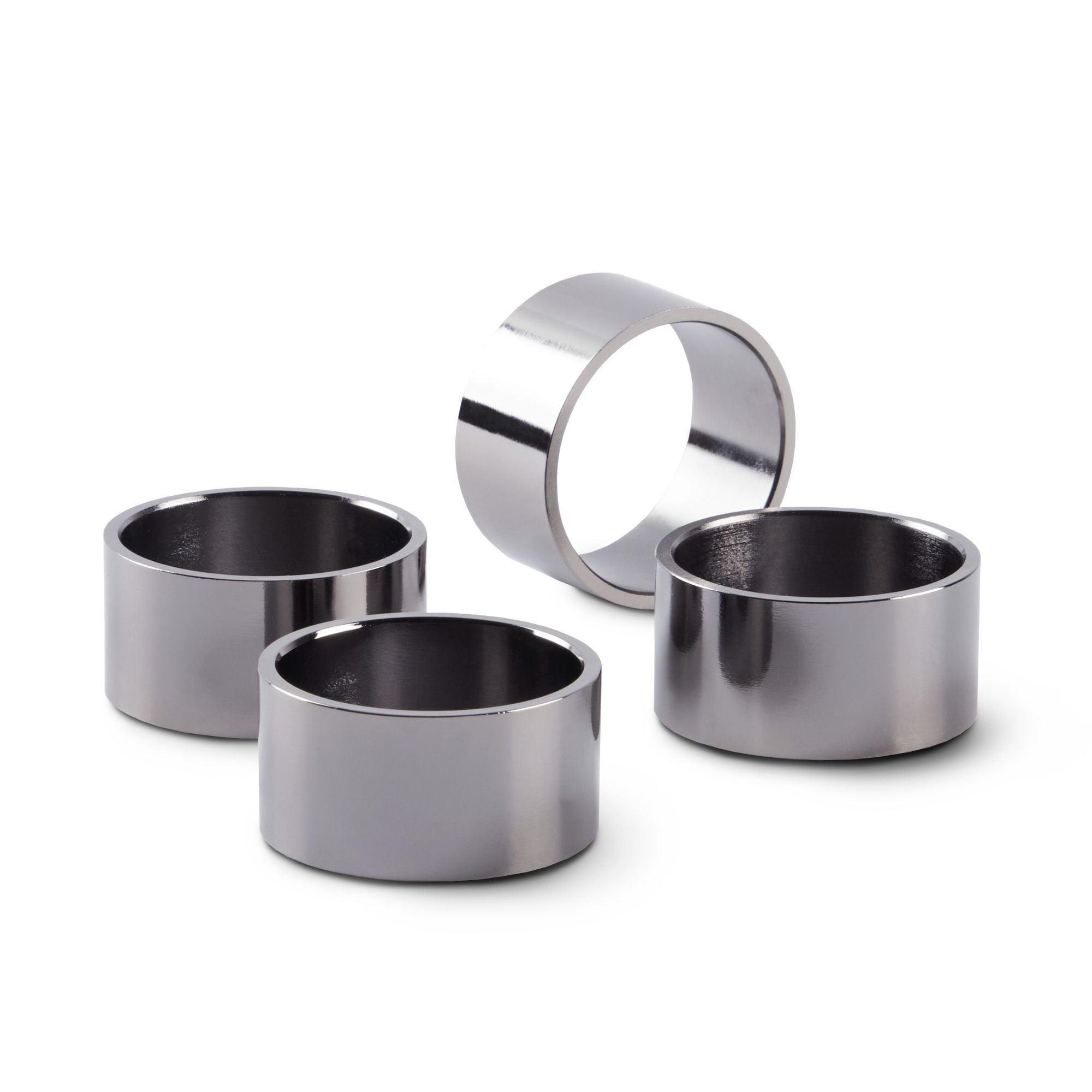 Mainstays Gunmetal Metal Napkin Rings, Gunmetal, 2"W x 1.6"L, 4 Pieces
