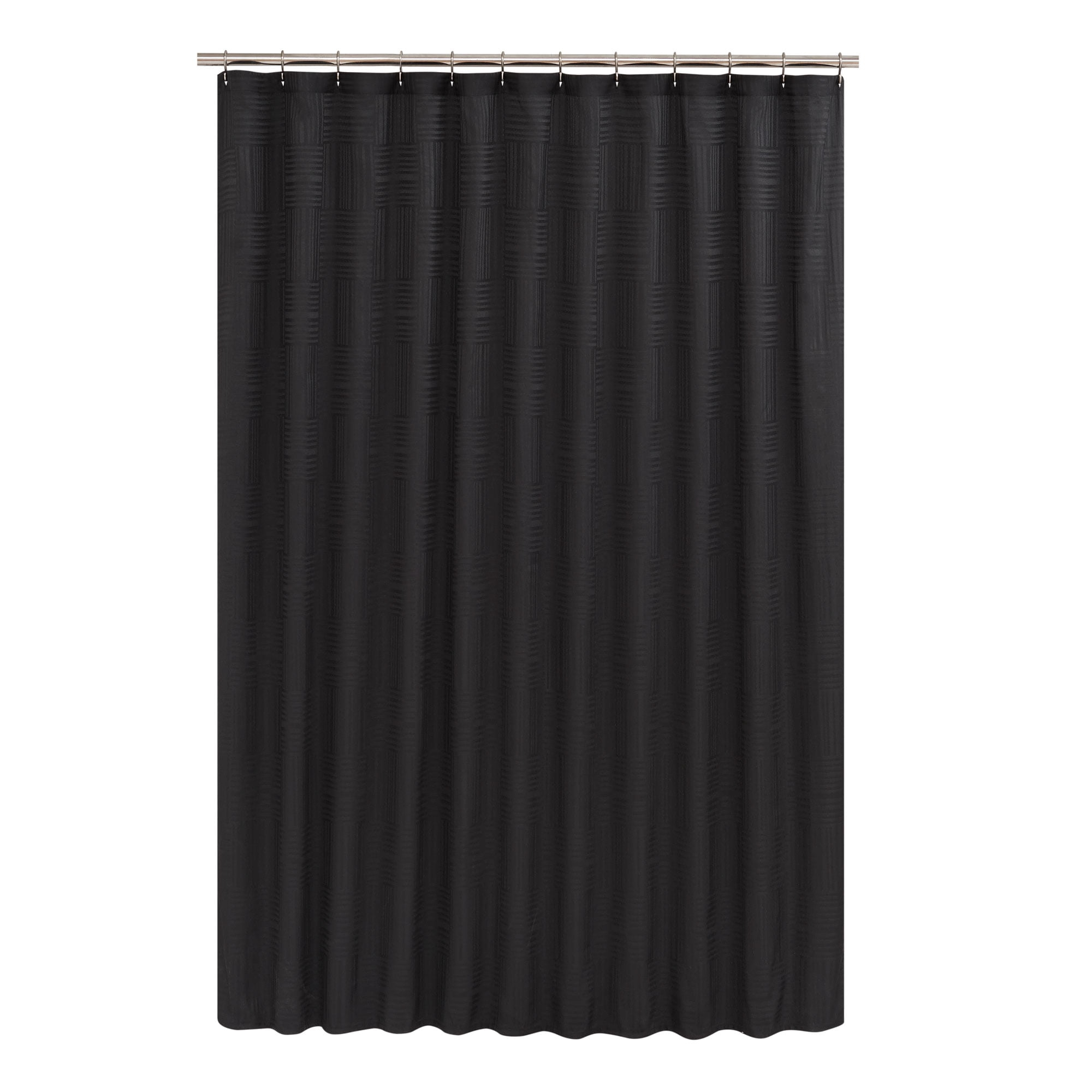 Mainstays Henderson Black Mosaic 72” x 72” Shower Curtain