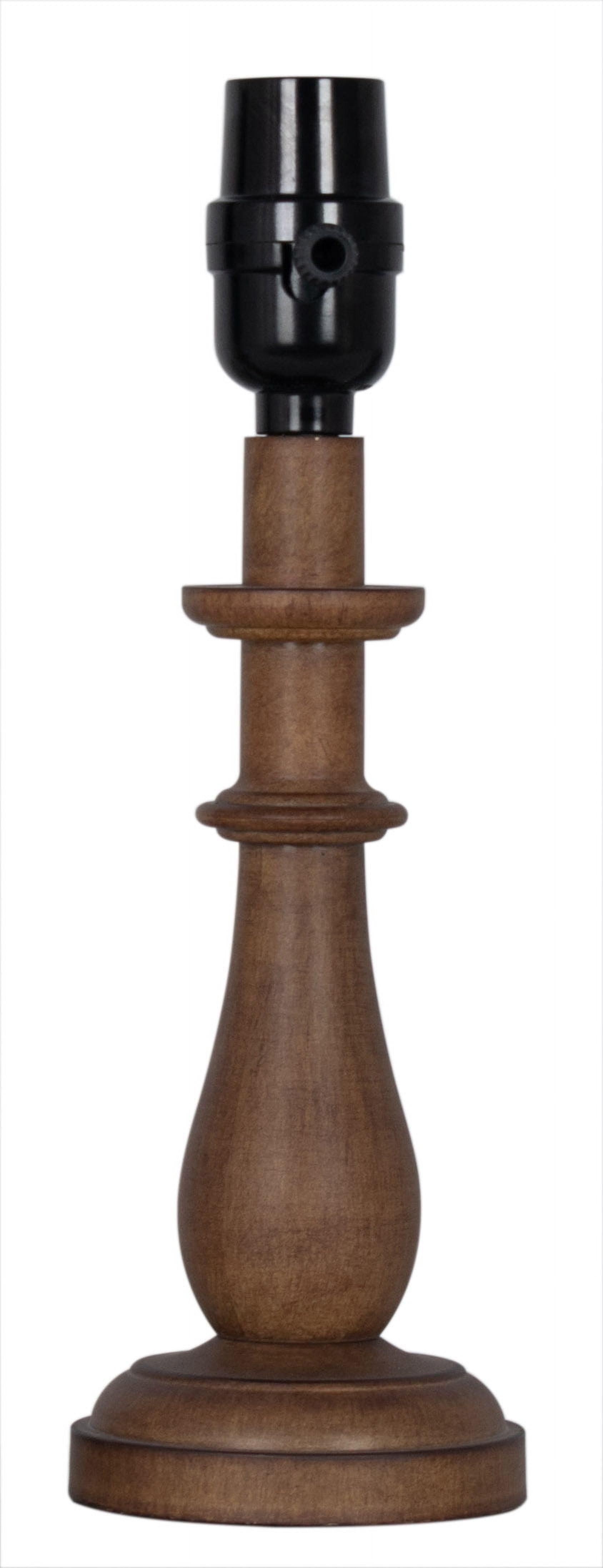 Mainstays Mix and Match 11" Turn Wood Finish Accent Lamp Base, Brown