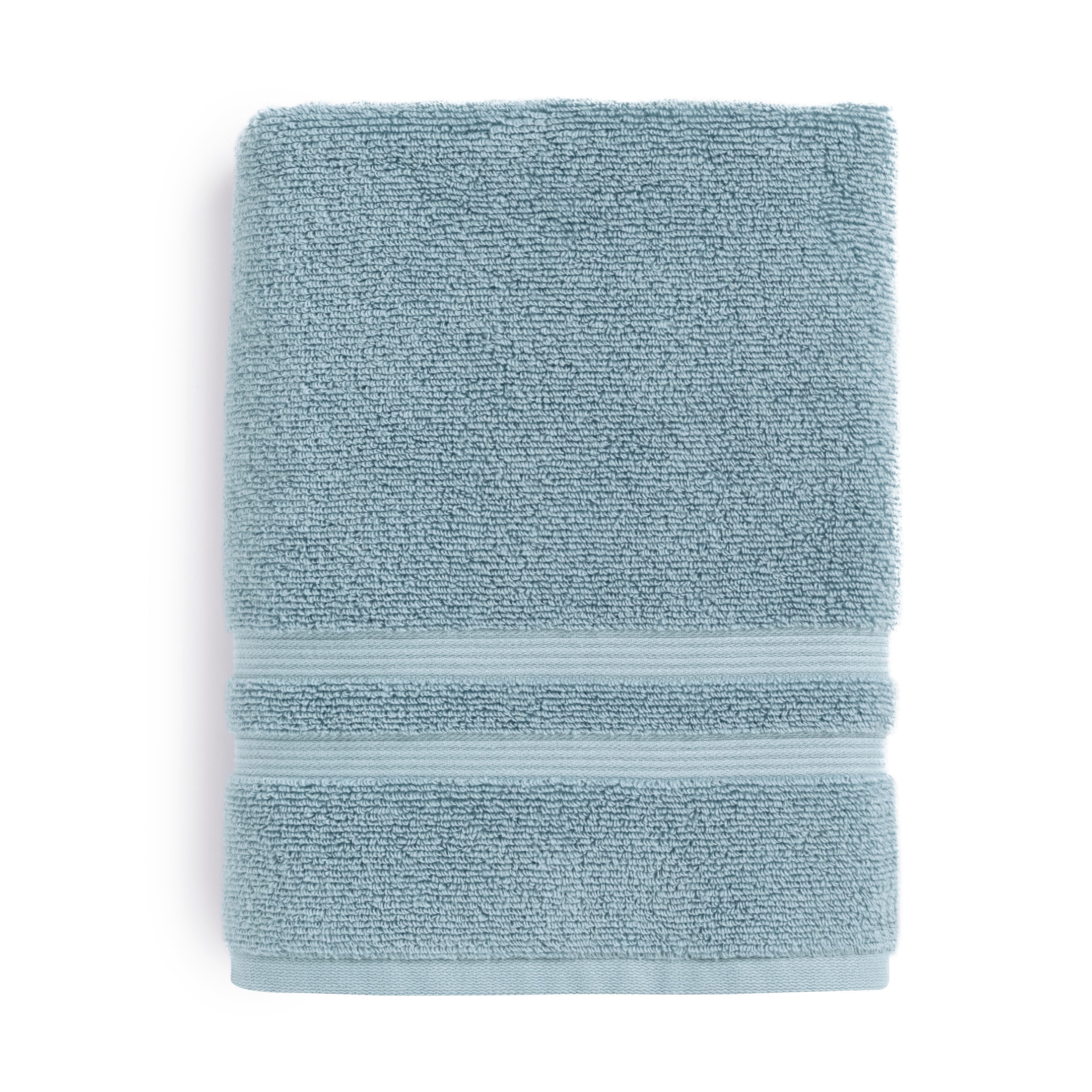 Mainstays Performance Solid Bath Towel, 30" x 54", Blue Linen