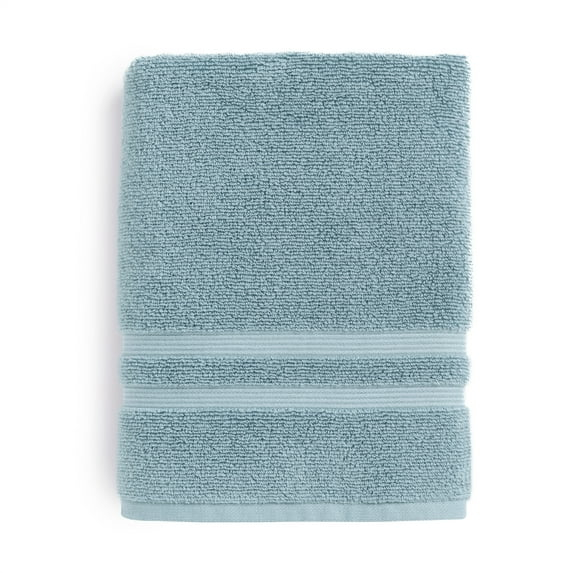 Mainstays Performance Solid Bath Towel, 30" x 54", Blue Linen