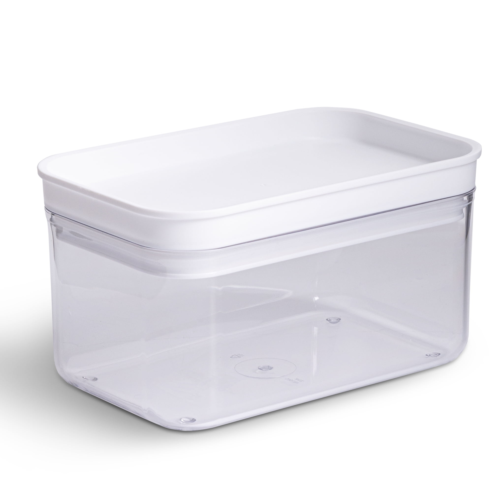 Mainstays Rectangular Plastic Food Storage Canister - Small -  6.61" x 4.24" x 3.64"