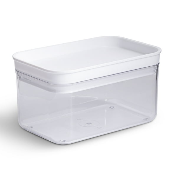 Mainstays Rectangular Plastic Food Storage Canister - Small -  6.61" x 4.24" x 3.64"