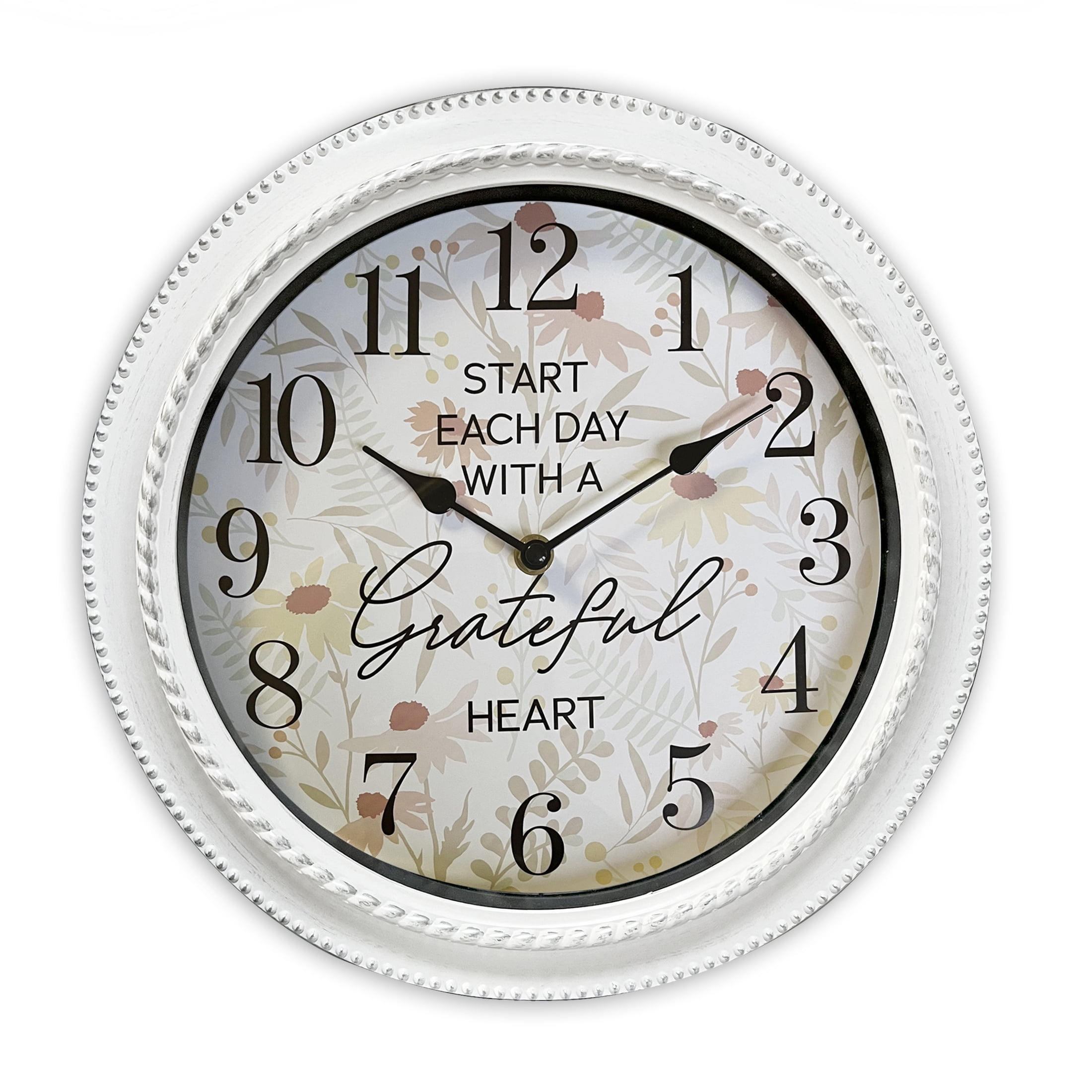 Mainstays Sentiments 12" Analog Wall Clock Quartz Movement Battery-Powered Inspirational Wall Clock