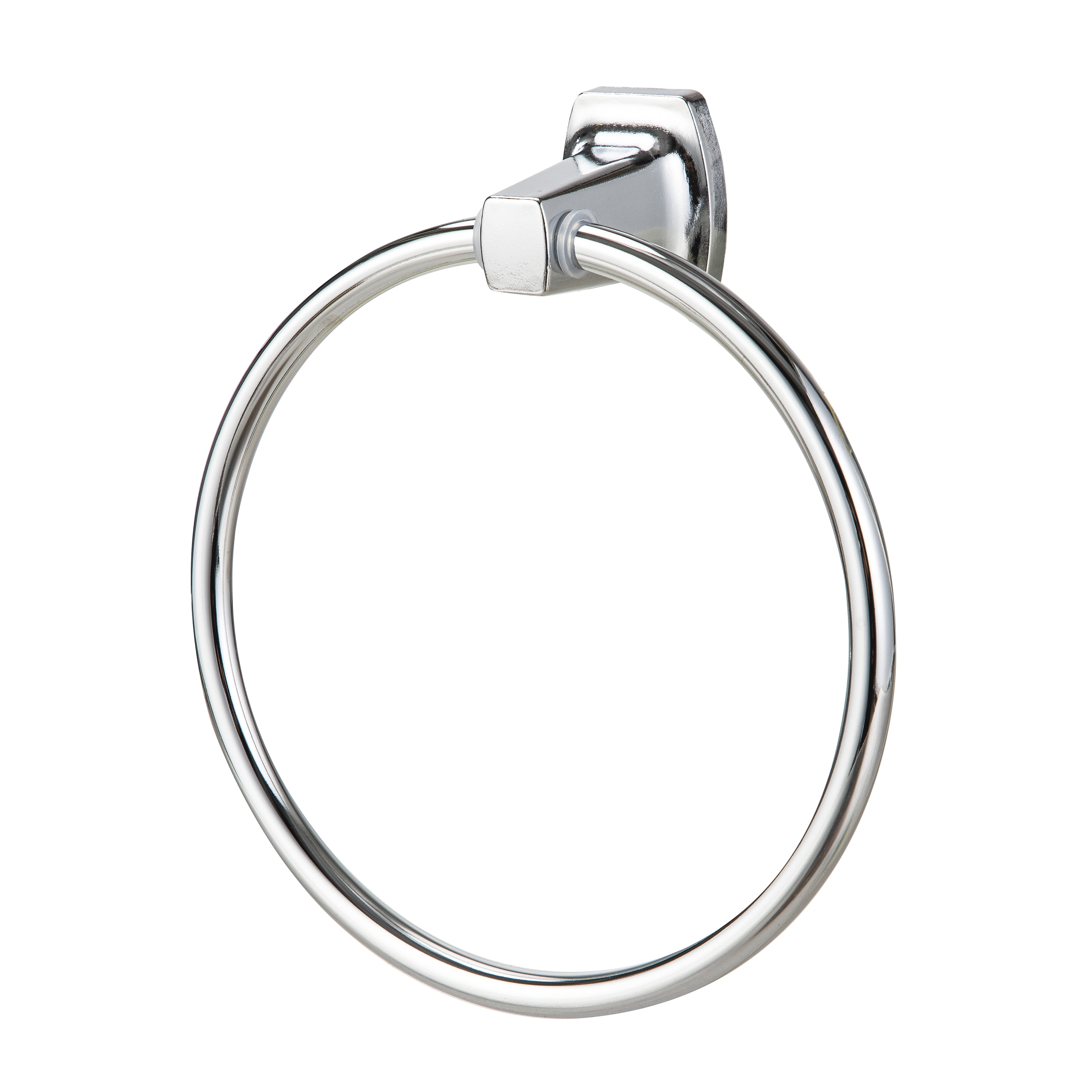 Mainstays Square Style Wall Mount Steel Towel Holder Ring, Chrome Finish