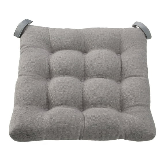 Mainstays Textured Chair Seat Pad (Chair Cushion), Gray Color, 1-Piece, 15.5" x 16"
