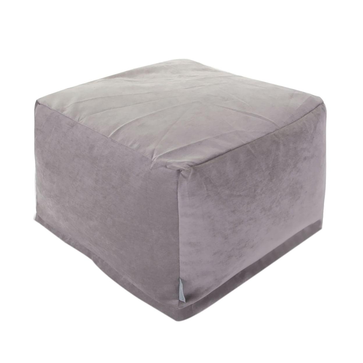 Majestic Home Goods Indoor Micro Velvet Vintage Villa Ottoman Pouf