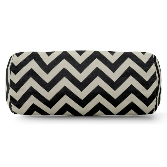 Majestic Home Goods Bolster Pillow Chevron Black