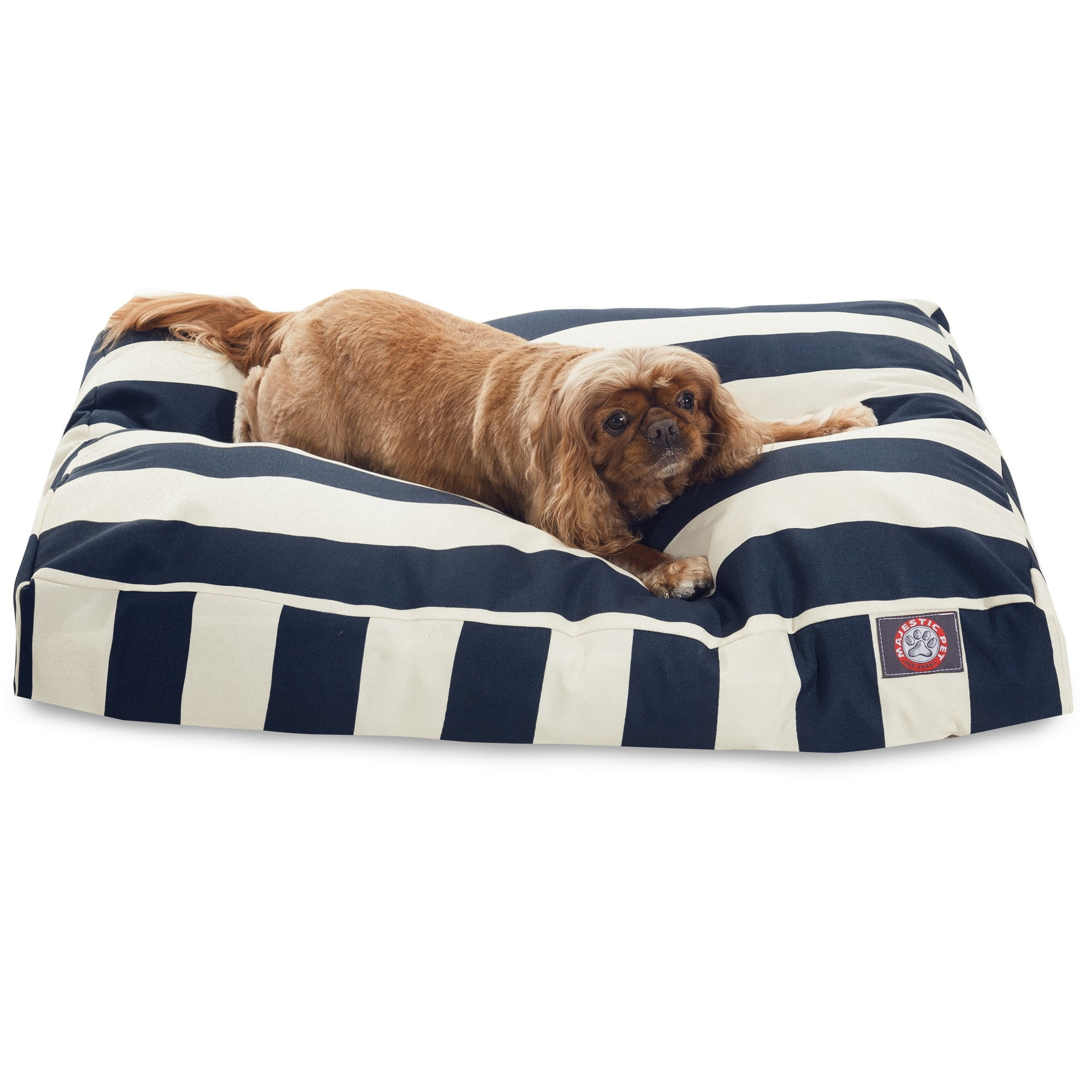 Striped Orthopedic Polyester Pet Bed