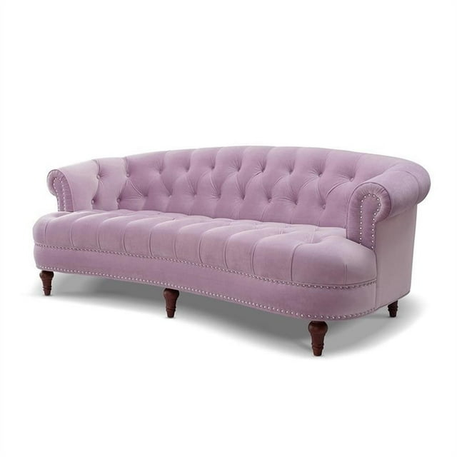 Jennifer Taylor Home La Rosa 84" Chesterfield Living Room Tufted Sofa Couch, Lavender