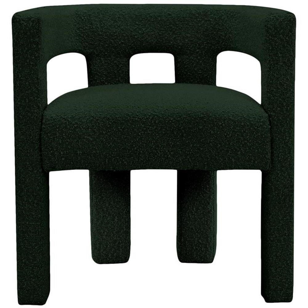 Meridian Furniture Silla de Comedor Decorativa/de Tela Boucle Verde Athena
