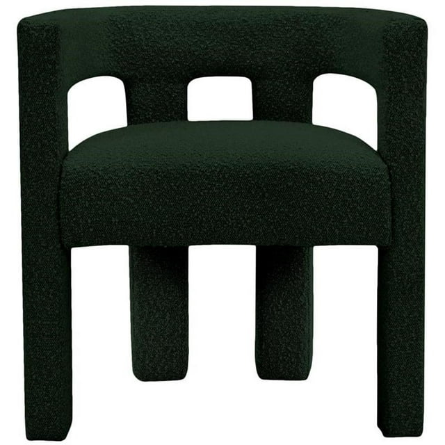 Meridian Furniture Silla de Comedor Decorativa/de Tela Boucle Verde Athena